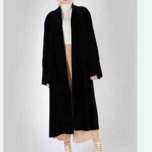 Vintage JS Collection Black Velvet Opera Coat size large
